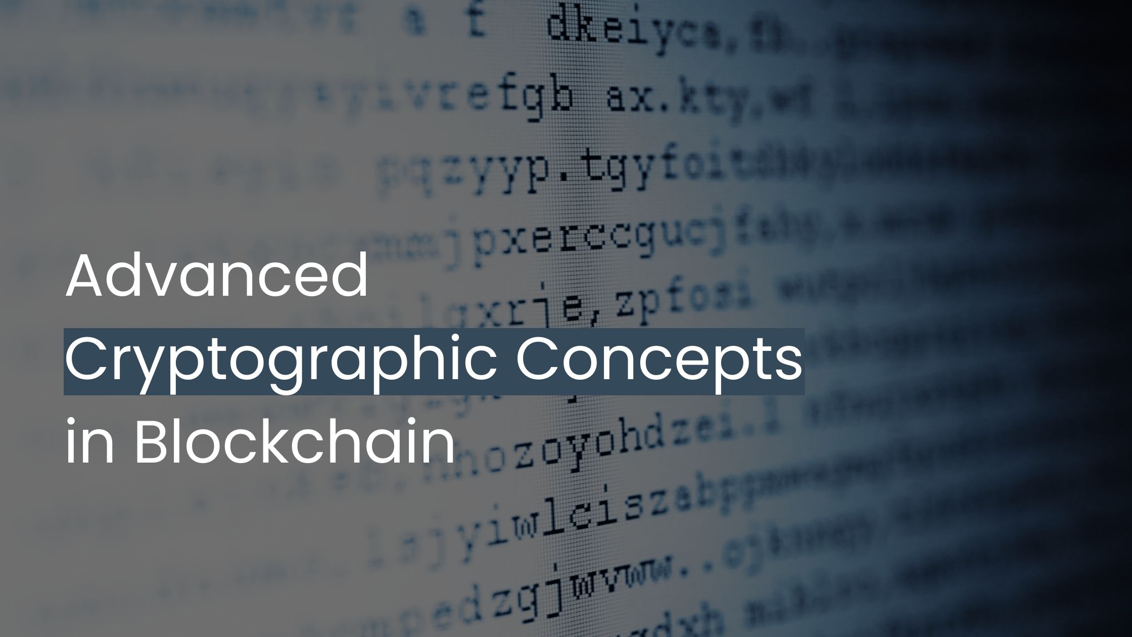 Advanced Cryptographic Concepts in Blockchain